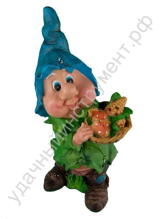 Садовая фигура Метро Гном с кукурузой и грибами 12588